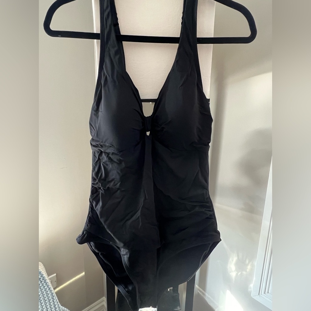 Black one piece swimsuit